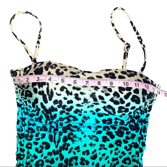 SOLD 💕La Blanca Blue Dip Into The Wild Bandeau Tankini Top - Picture 11 of 12